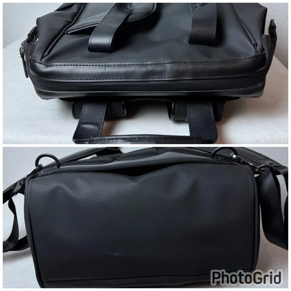 Peugeot Voyages Laptop Backpack Tote Black Water Resistant RFID Security Pocket